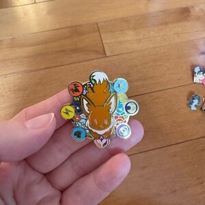 Pokémon Colorful Enamel Pin with Fox Design
